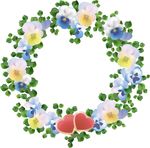 圆形鲜花花藤