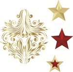 金色花纹 五角星