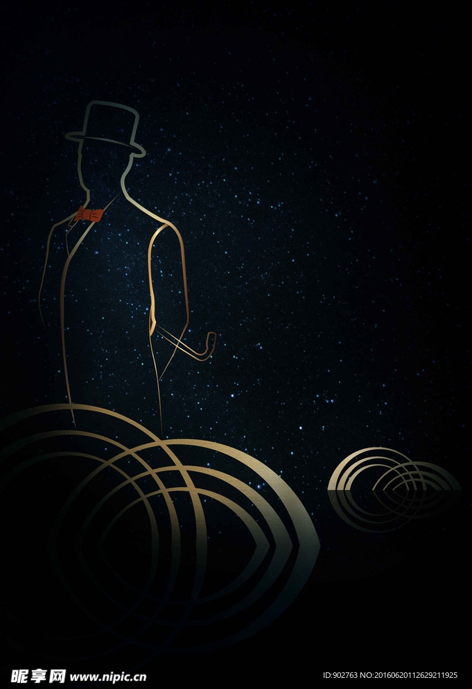 绅士 水纹 星空