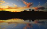 夕阳下的千岛湖