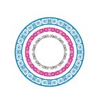 圆花框