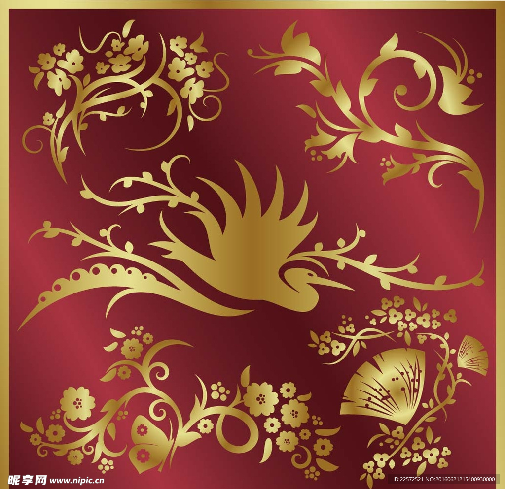 金色花纹