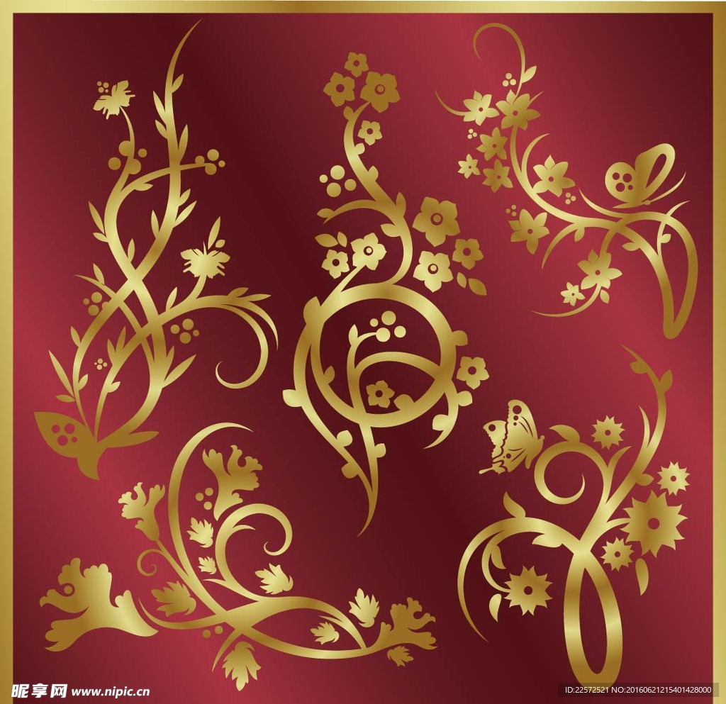 金色花纹