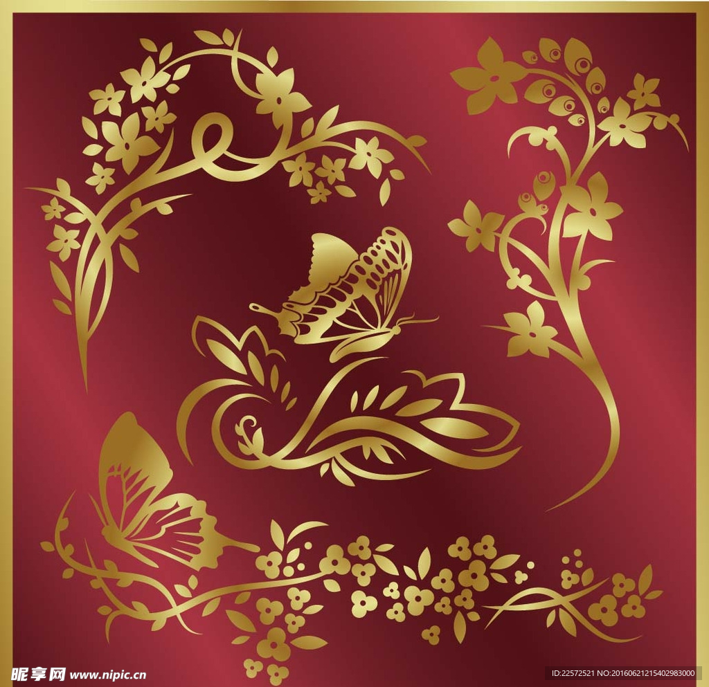 金色花纹
