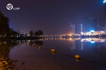 美丽夜景合肥天鹅湖