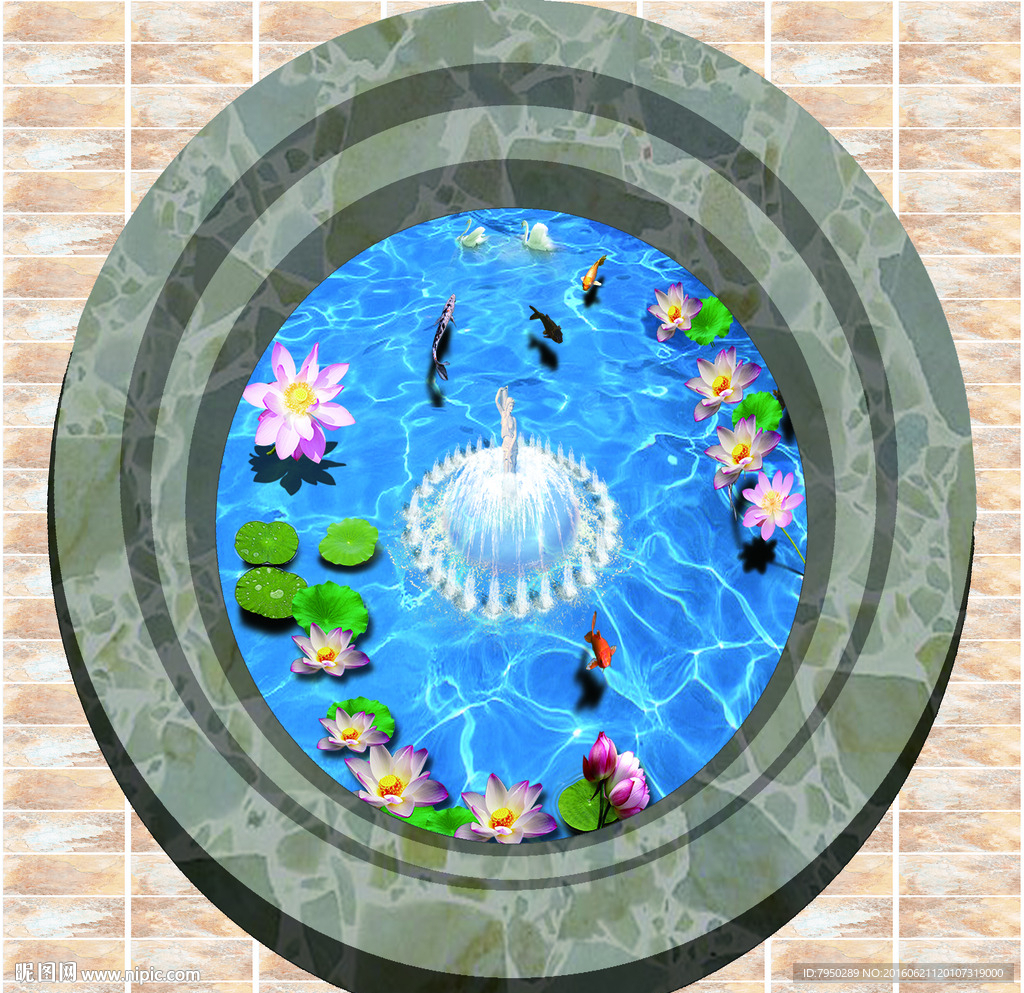 3D 池子地画