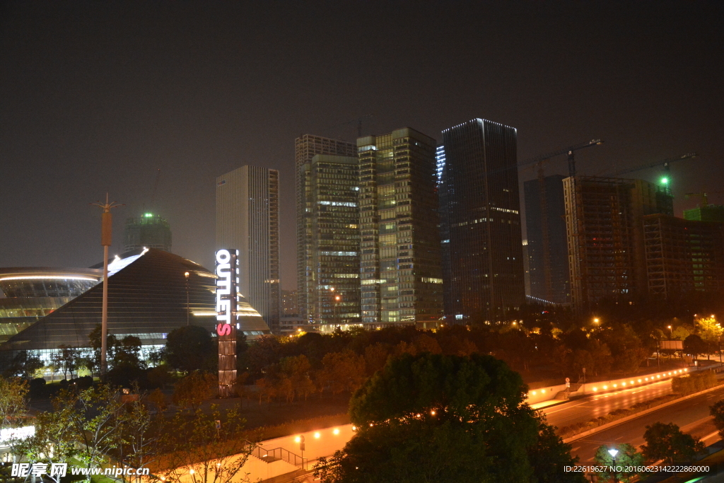 杭州钱江新城夜景