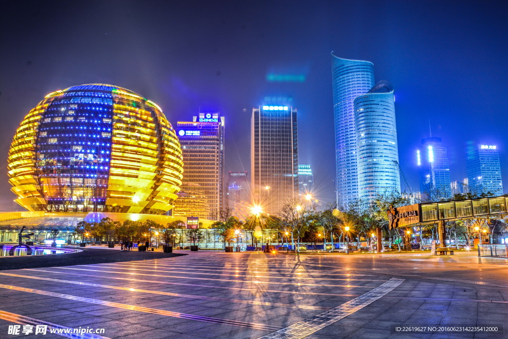 杭州钱江新城夜景