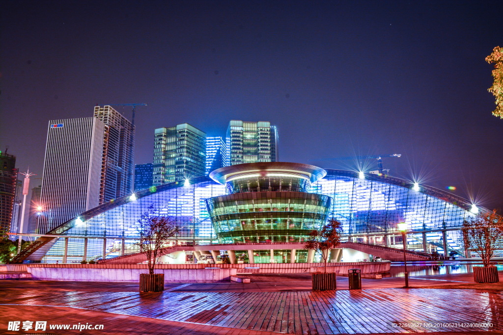 杭州钱江新城夜景