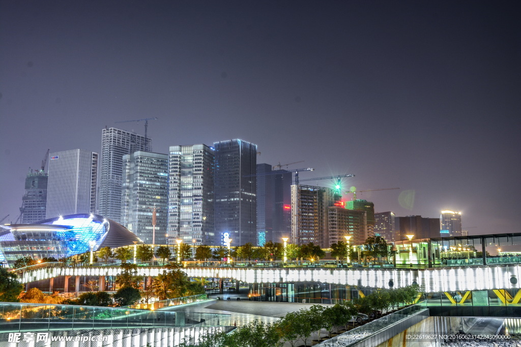 杭州钱江新城夜景