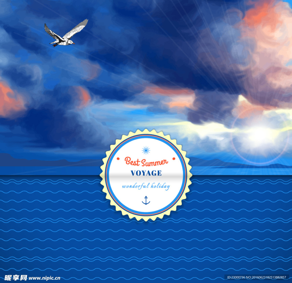 夏日海洋背景
