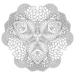 黑白古典花纹矢量素材