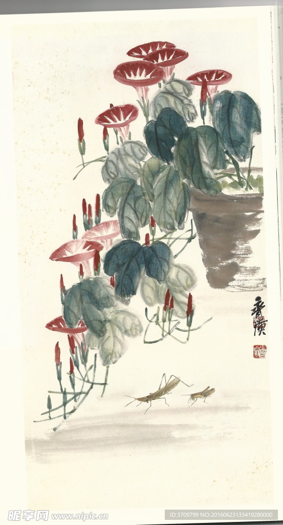 齐白石书法绘画艺术牵牛虫草