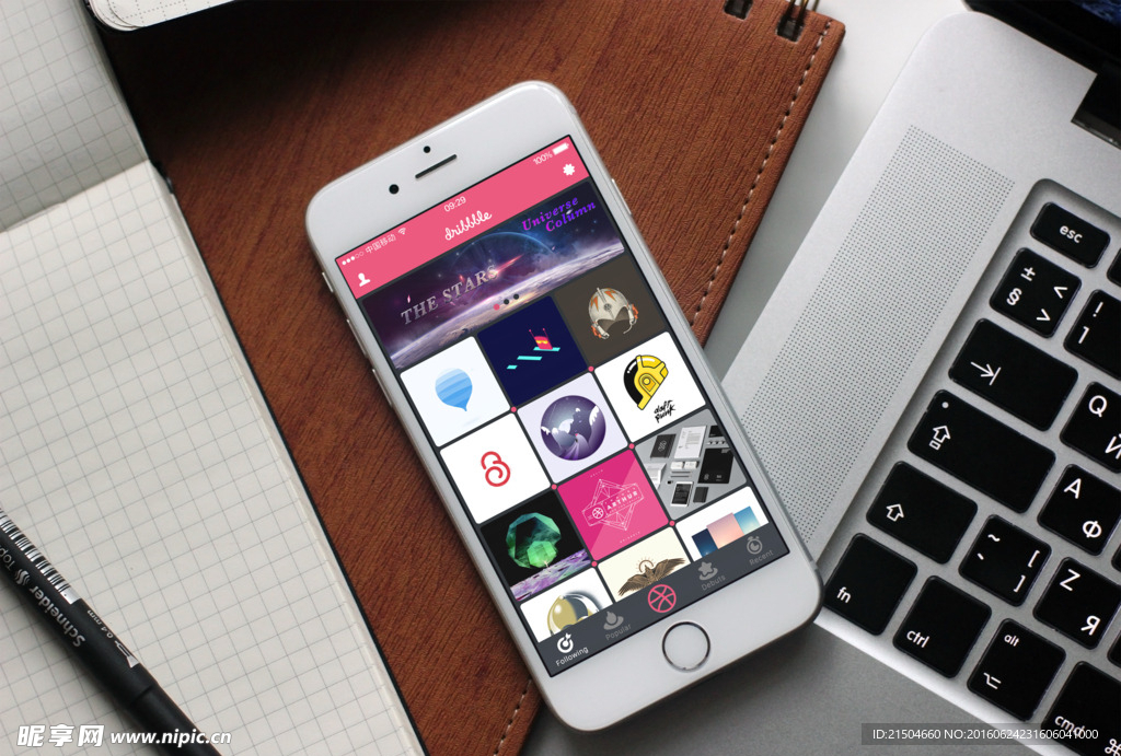 精致dribbble应用界面