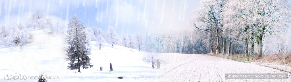 淘宝banner雪景背景