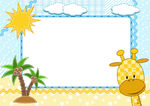 可爱卡通夏季海边信纸