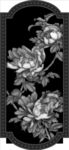 牡丹月季花门板灰度精雕图