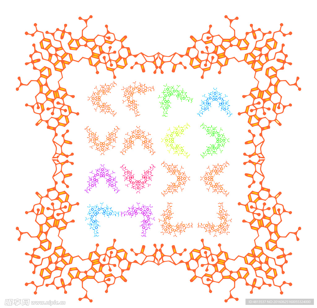 分子结构及其画框相框
