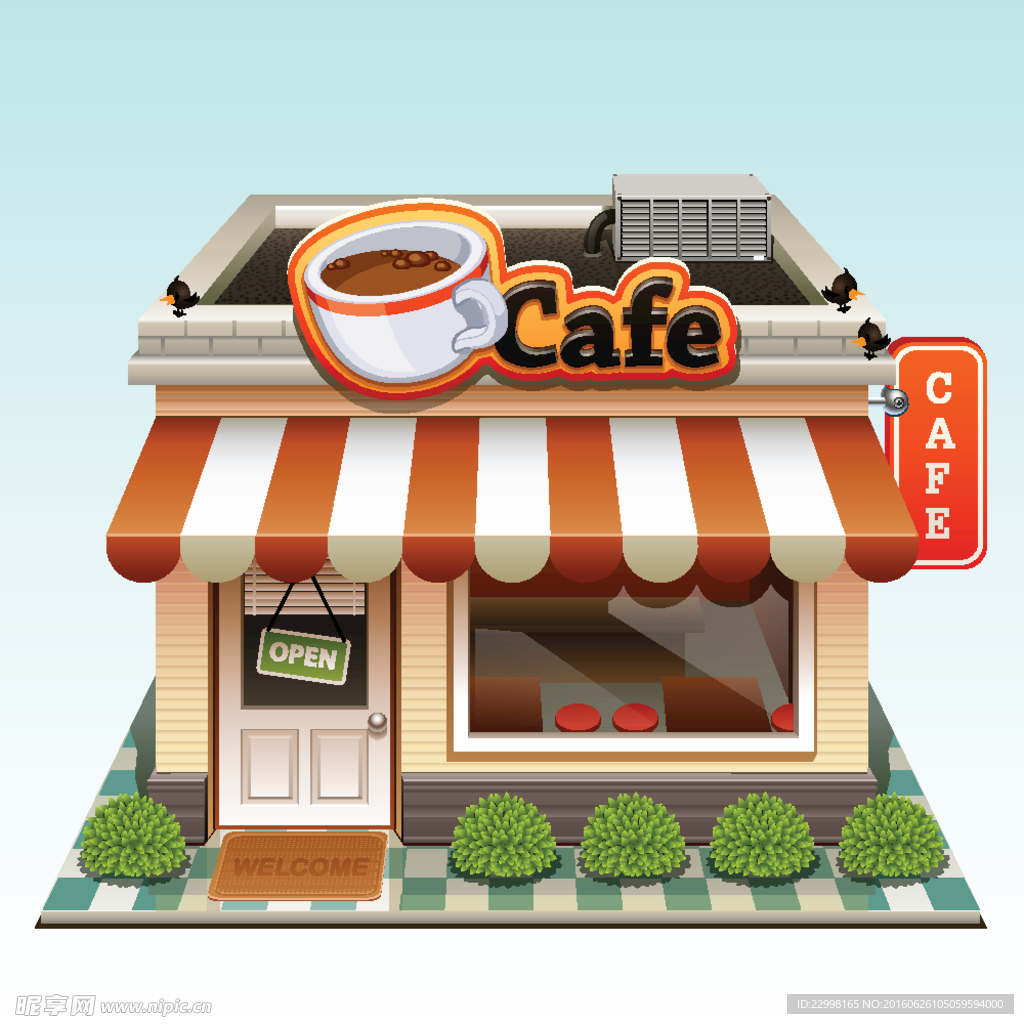 插画店铺