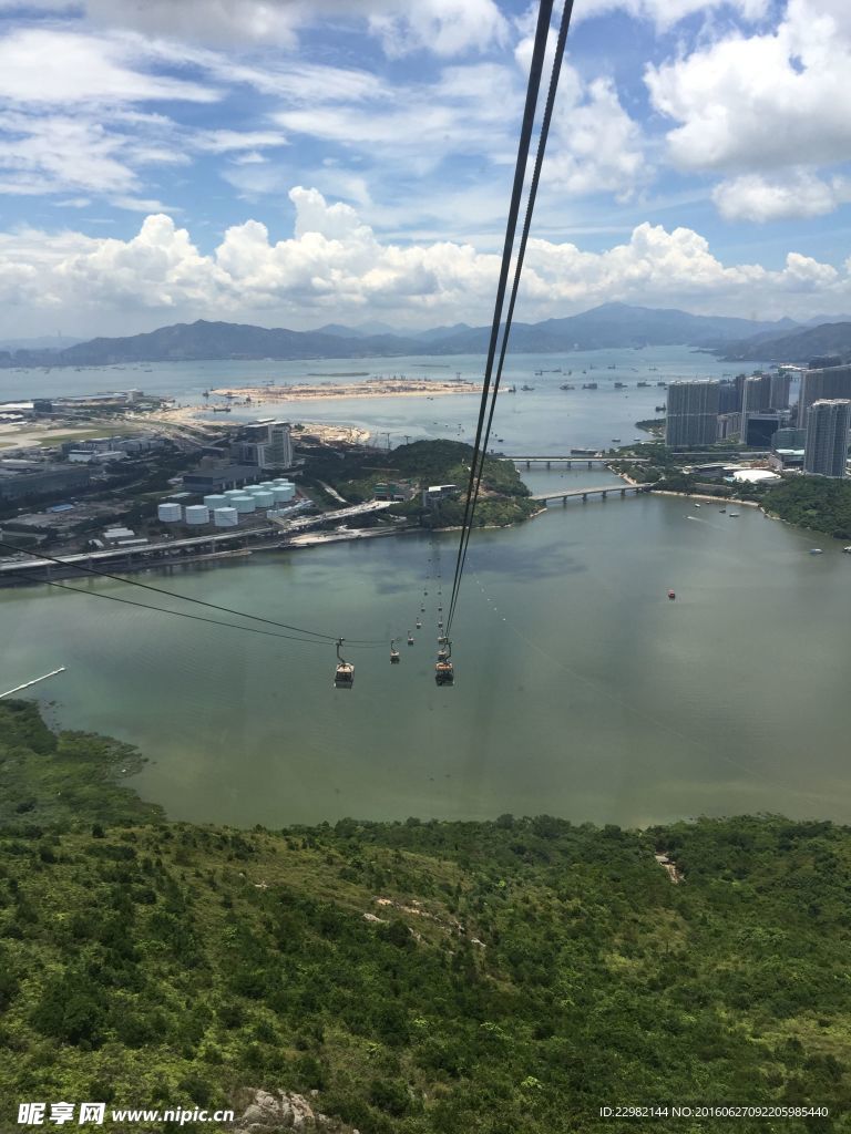 缆车上