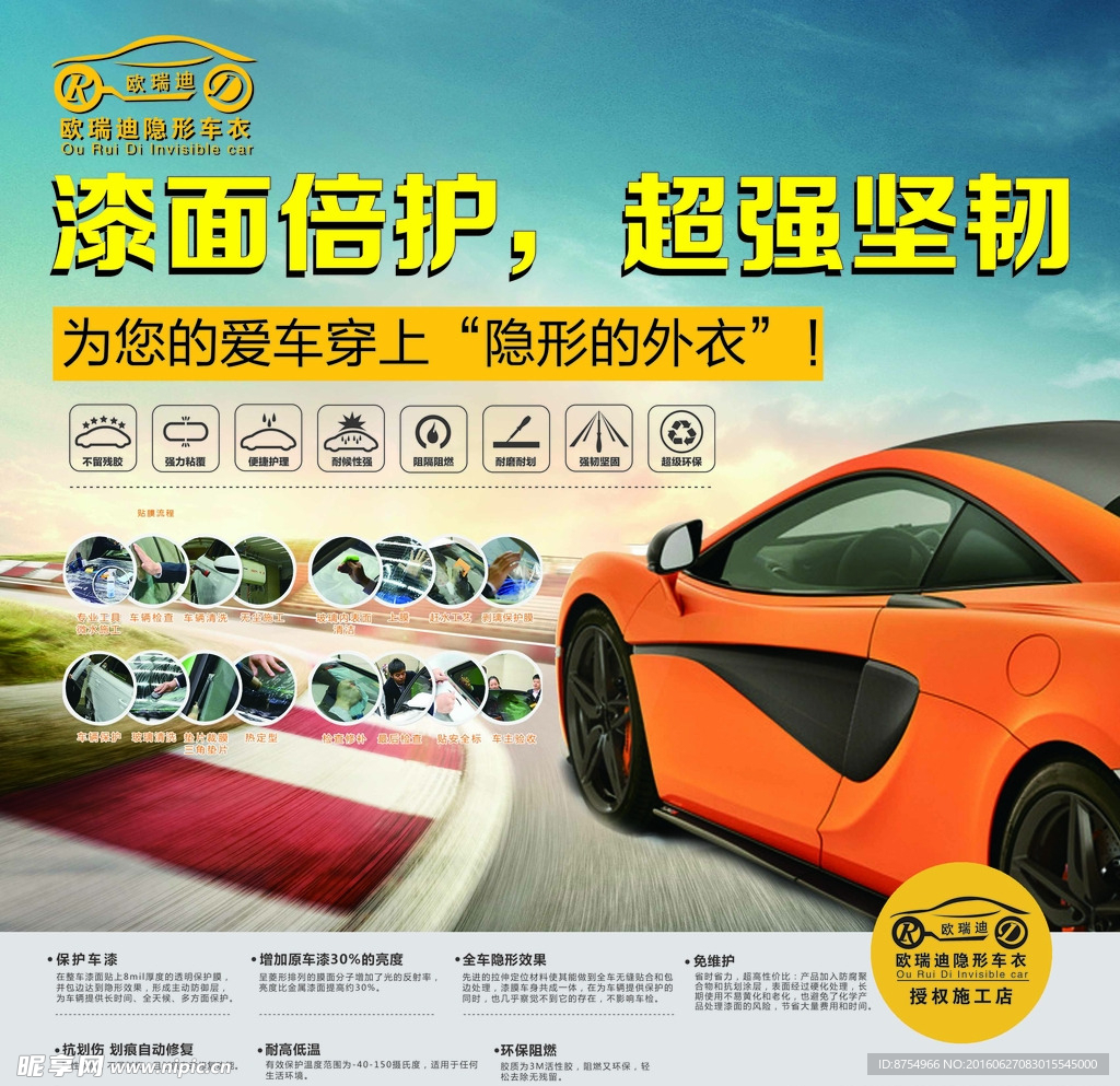 汽车贴膜海报