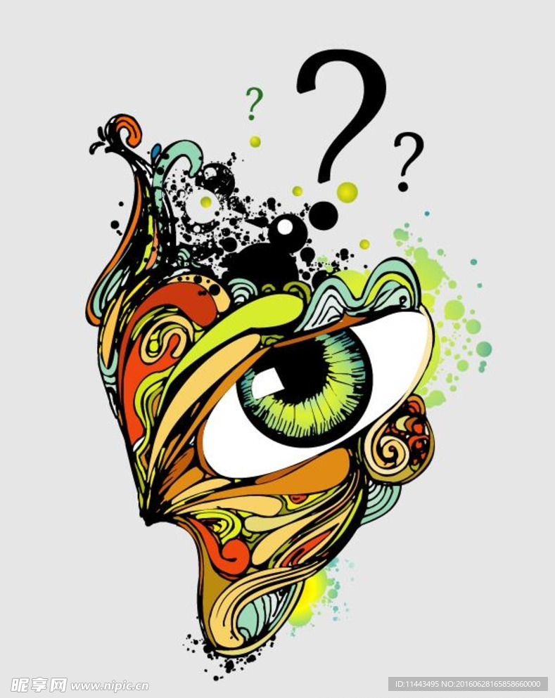 抽象眼睛插画