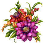 手绘花