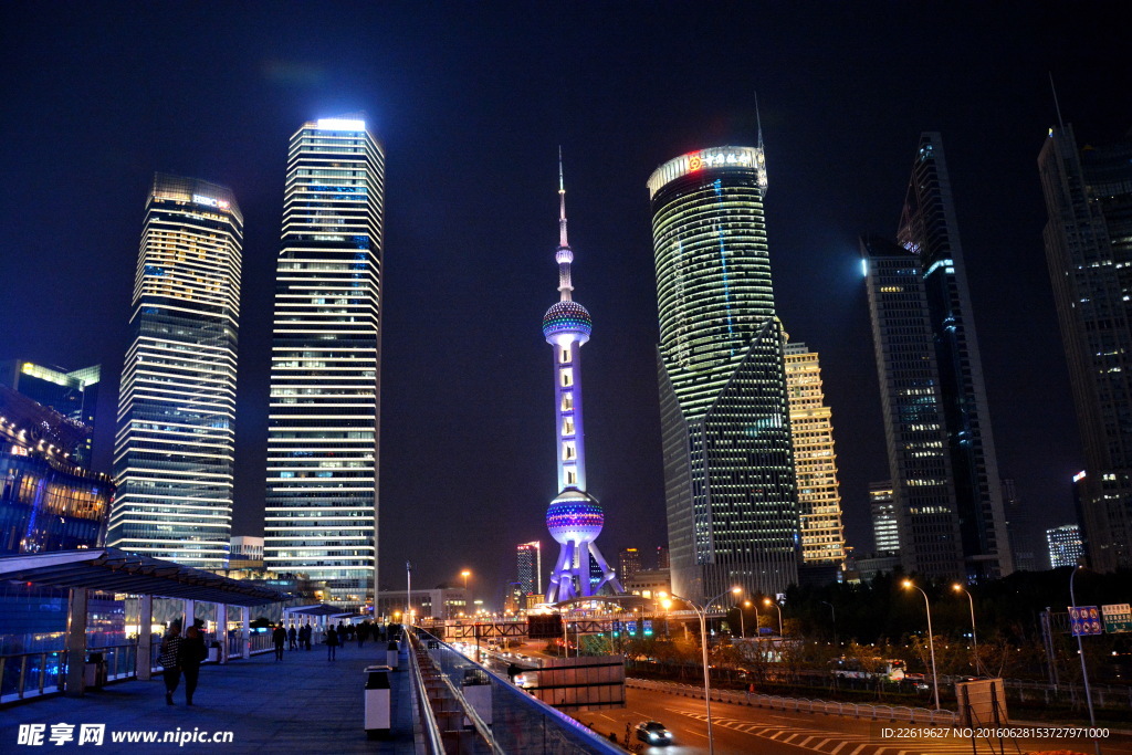 上海陆家嘴夜景