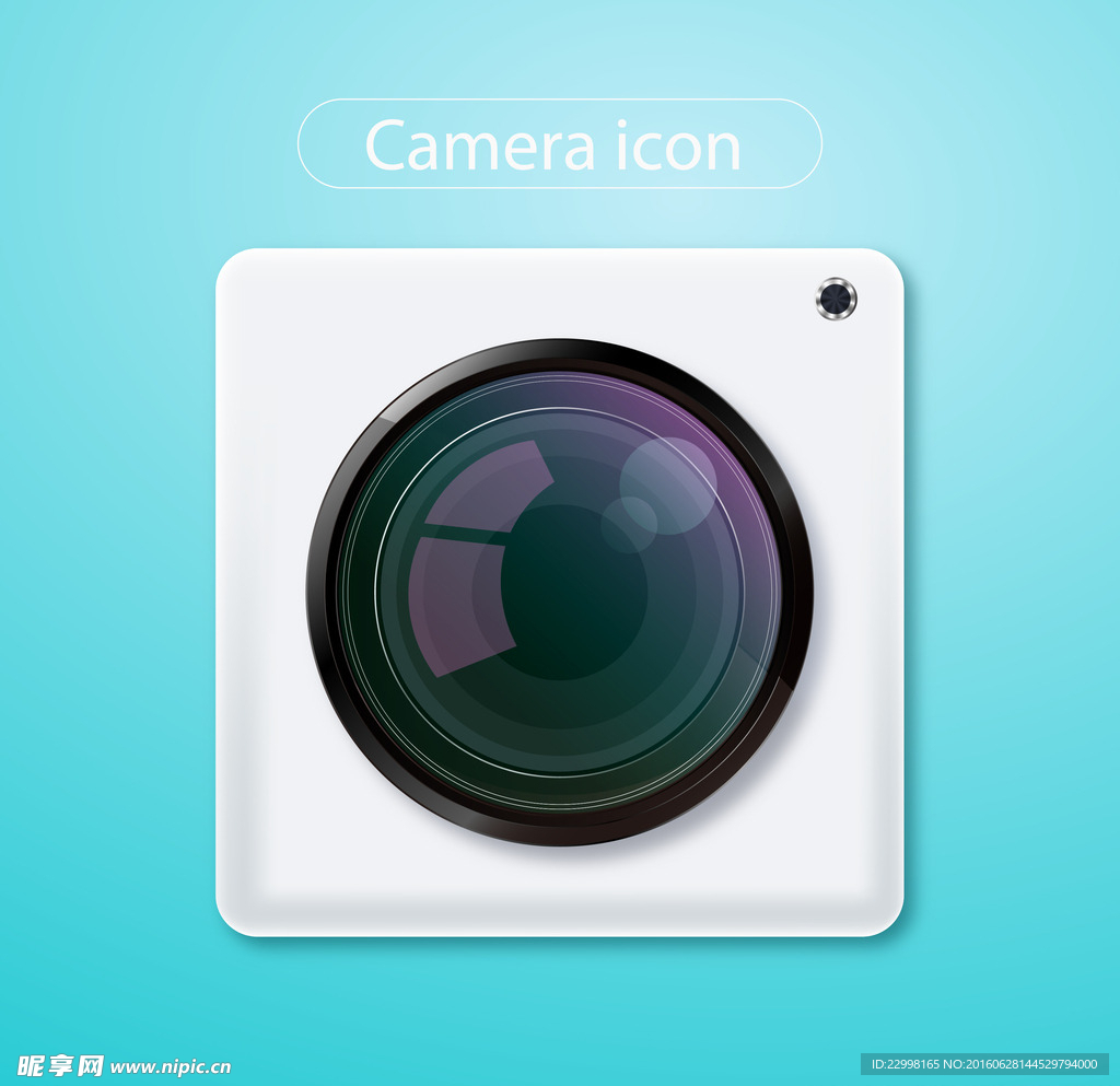 白色的相机图标