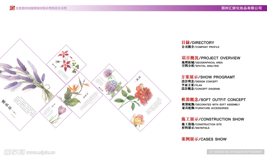 目录 ppt模板 化妆品