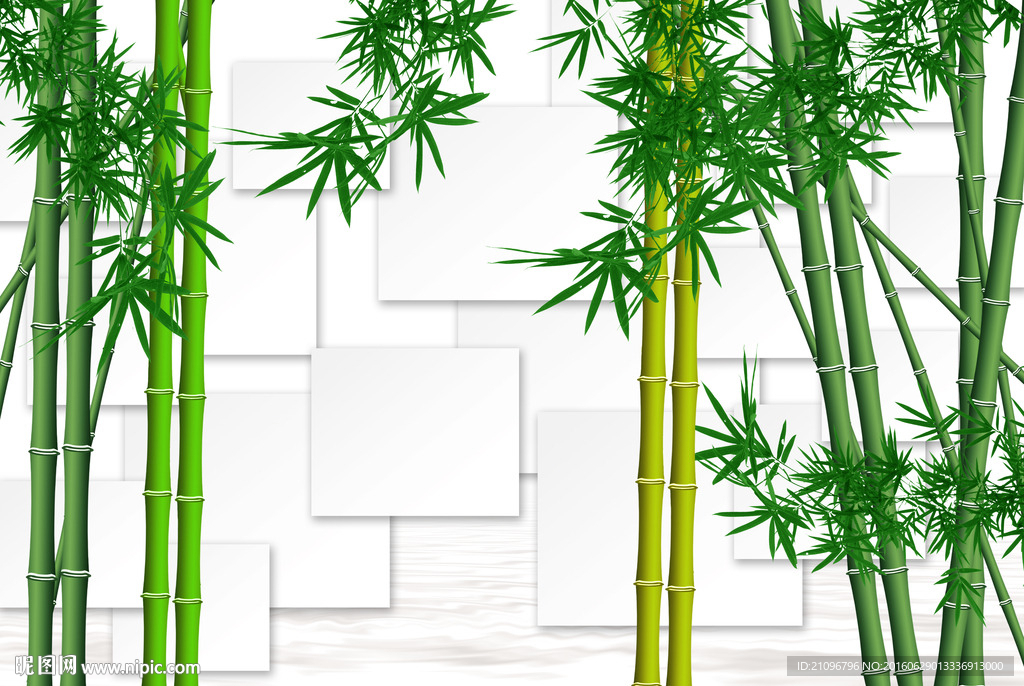大型背景墙竹子