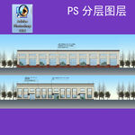 厂房 办公楼正立面图