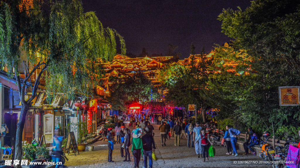 丽江古城夜景