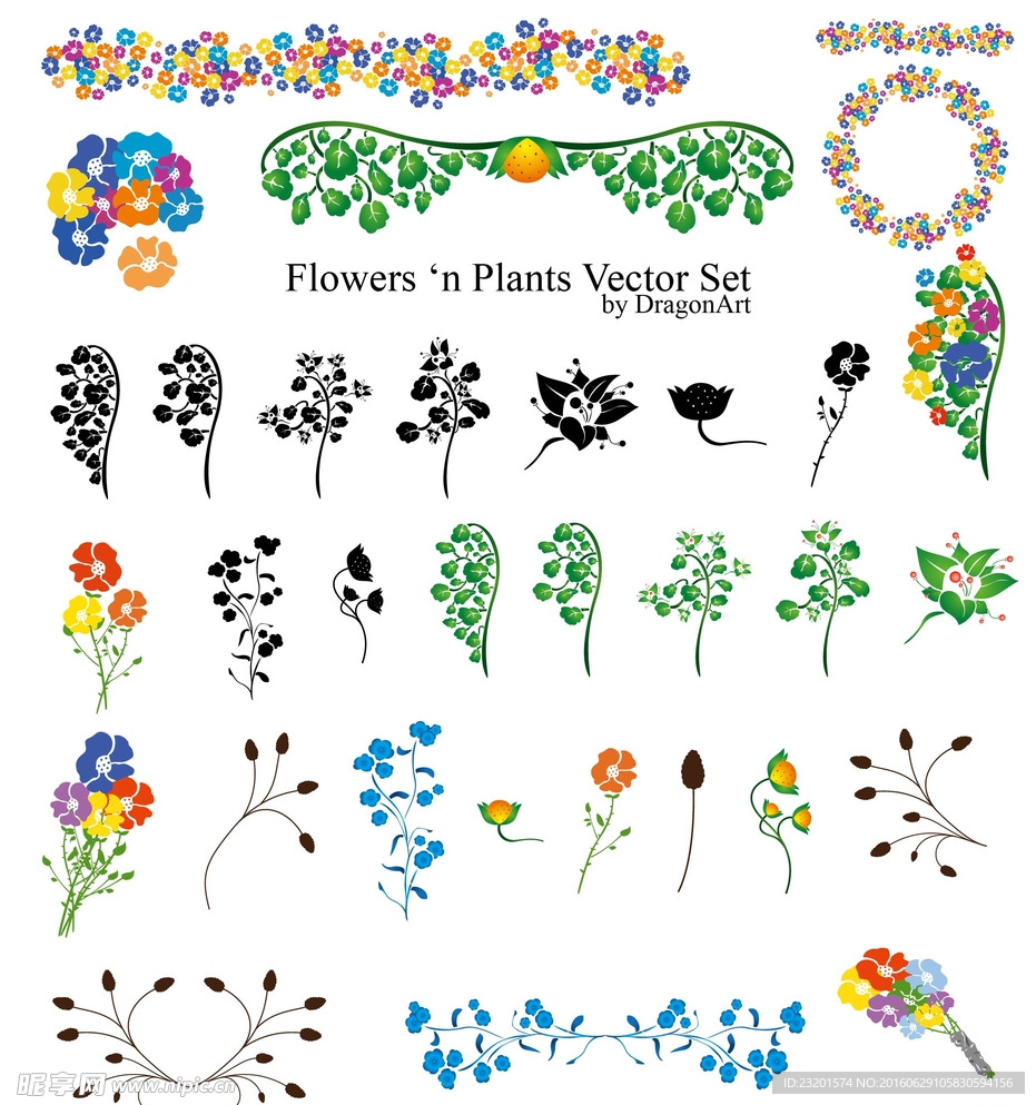 精美花纹矢量图形