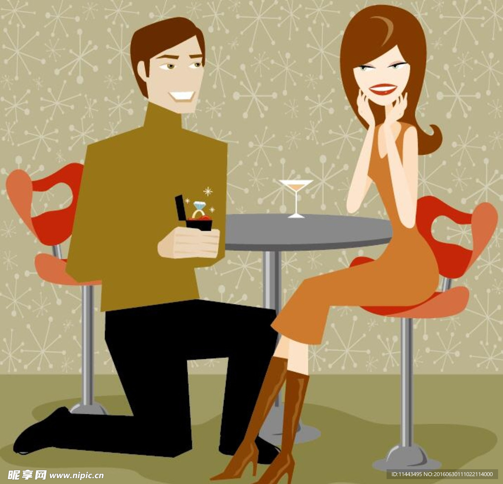 男人向女人求婚