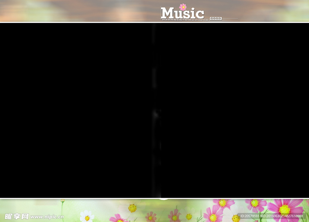Music婚纱照相册设计模板