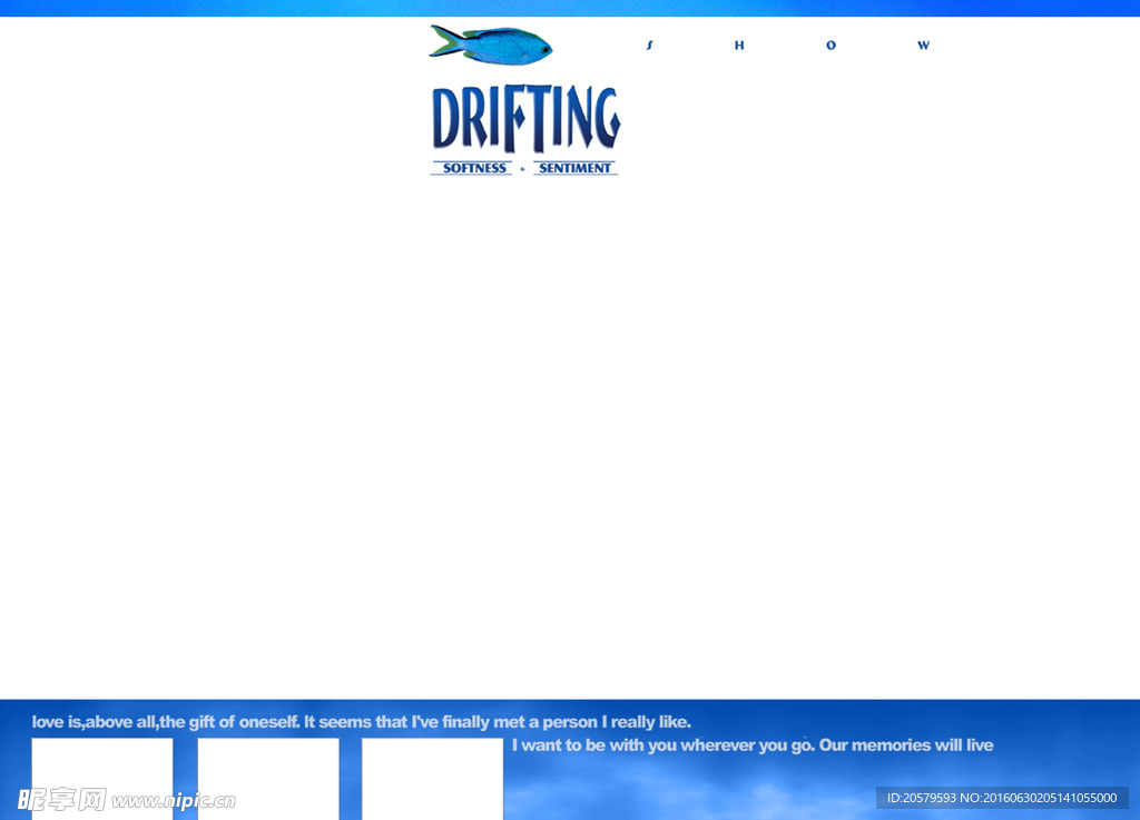 漂流婚纱照相册设计模板