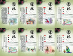 中国风孝规文化展板模板