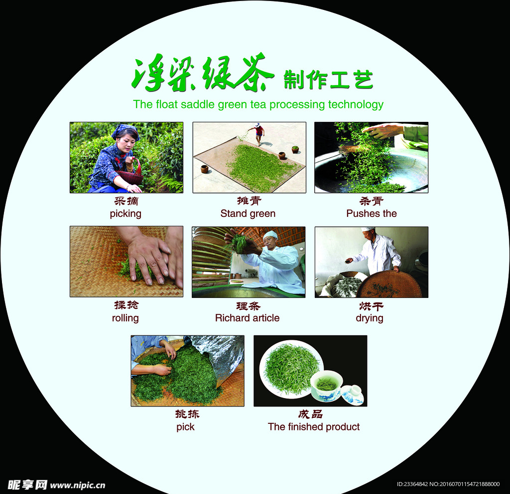 浮梁绿茶制作工艺图