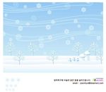 韩国冬季雪屋插画