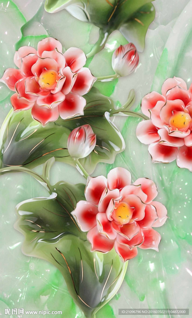 玉雕花