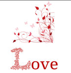 花朵花纹 love