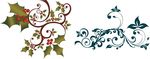 树叶果实 树藤 花纹花边