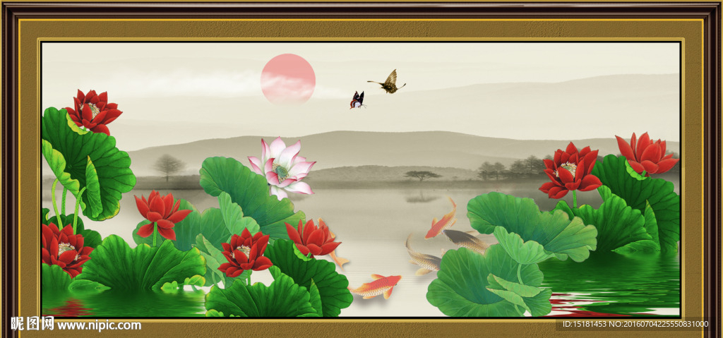 国画荷花