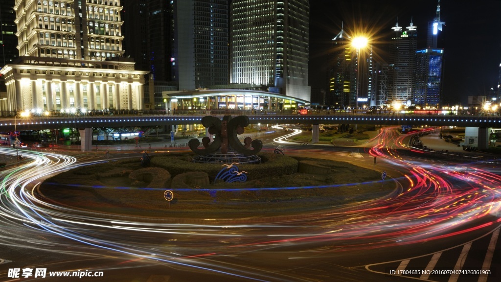 陆家嘴的夜景