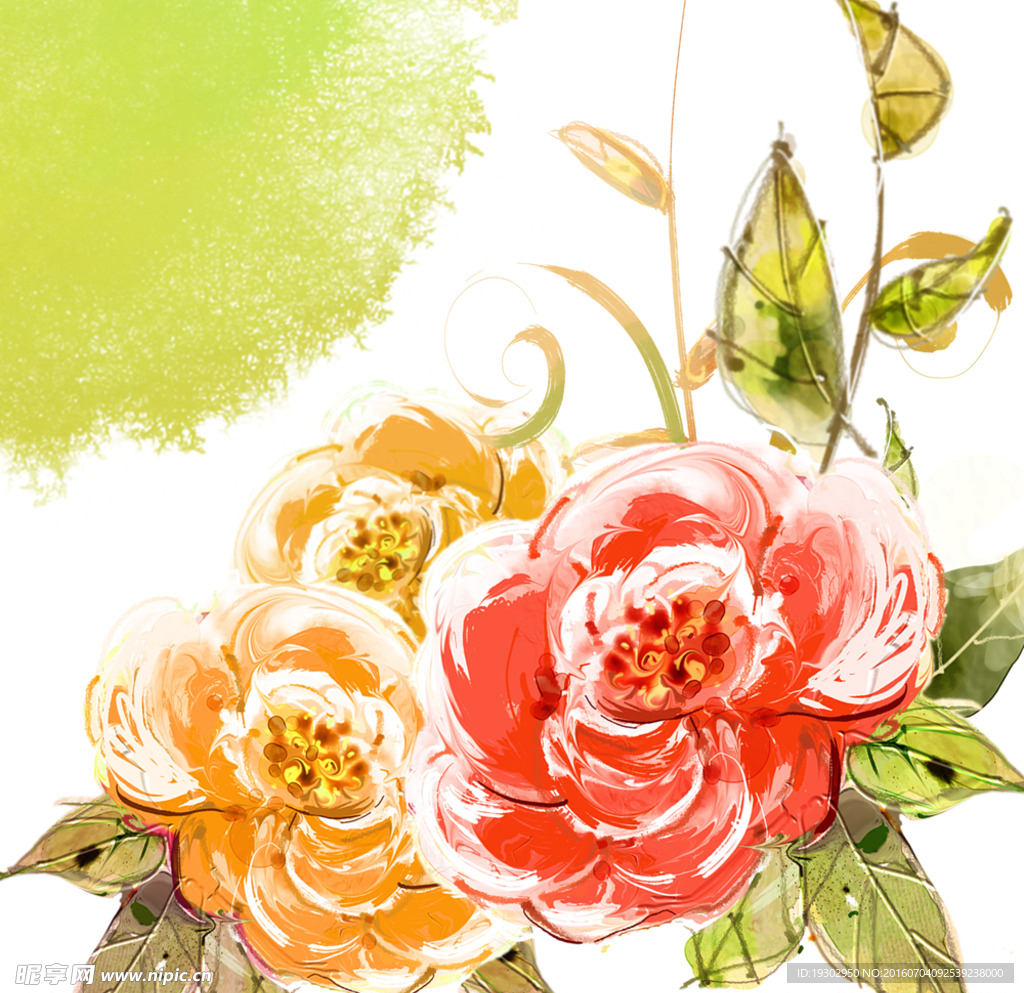 手绘花