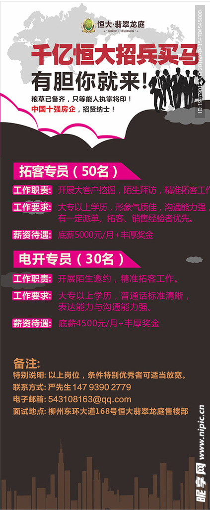 拓客招聘展架