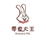 零食大王兔子卡通logo商标