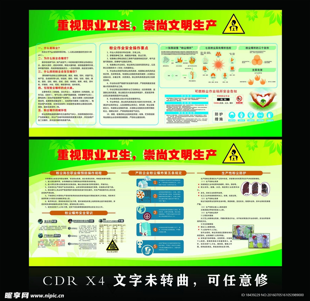 粉尘作业安全生产展板