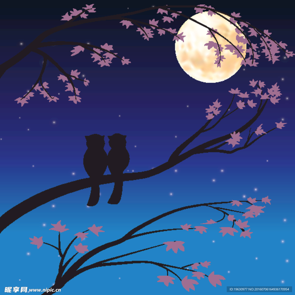 浪漫 背景 卡通 动漫 矢量图